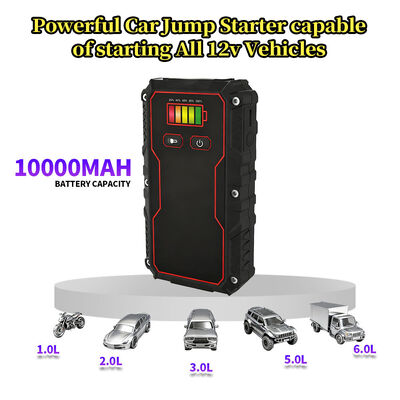 Portable 6-in-1 Car Jump Starter with 10000mAh Battery 150PSI Air Pump and Multi-Function Safety Tool