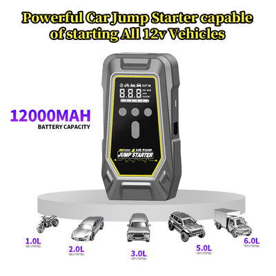 12000mAh Battery Booster with 150PSI Air Compressor and Multi-Safety Guard Jump Starter for Cars and Trucks