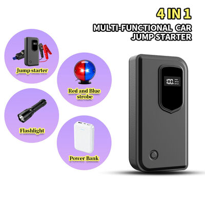 Multi-Function 400A Peak 6400mAh Jump Starter Car Battery Booster with Air Compressor and Power Bank