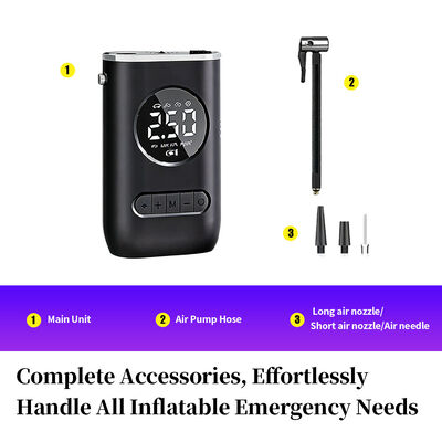 Compact Portable Tire Inflator with 150 PSI Wireless Air Compressor and Digital Pressure Display Powered by Dual 2000mAh Lithium Battery