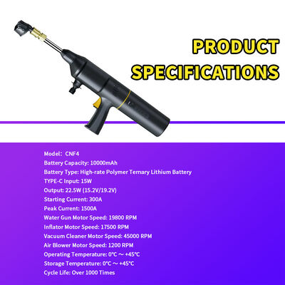 3-in-1 Function Emergency Kit with 10000mAh Battery and 1500A Peak Power Jump Starter