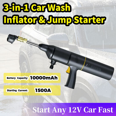 3-in-1 Function Emergency Kit with 10000mAh Battery and 1500A Peak Power Jump Starter