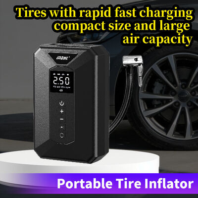 Compact Portable Tire Inflator with 150 PSI Auto Shut-Off and Type-C Charging for Efficient Inflation