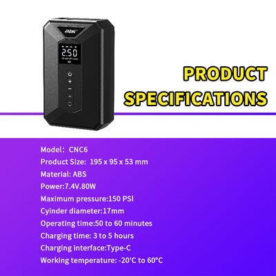 Compact Portable Tire Inflator with 150 PSI Auto Shut-Off and Type-C Charging for Efficient Inflation