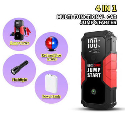 600A Peak 8000mAh 12V Multi-Function Jump Starter with Air Compressor & USB Power Bank