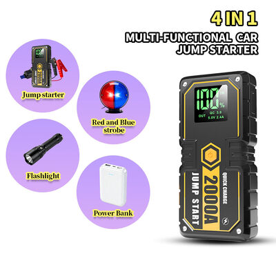 600A Peak Smart Car Jump Starter with 16,000mAh Power Bank and Built-in Air Compressor