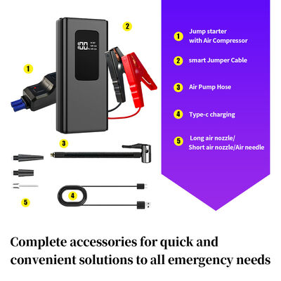 6400mAh Multi-Function Jump Starter with Impact-Resistant ABS Shell and Portable Power Bank