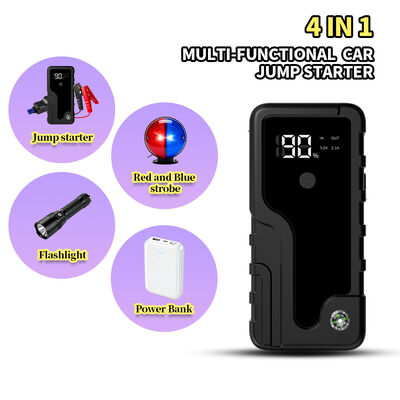 6400mAh High-Density Lithium Polymer 4-in-1 Multi-Function Jump Starter with 600A Peak Current and Portable Power Hub