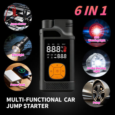 8000mAh Jump Starter with 150 PSI Tire Inflator and Multi-Lighting System Emergency Kit