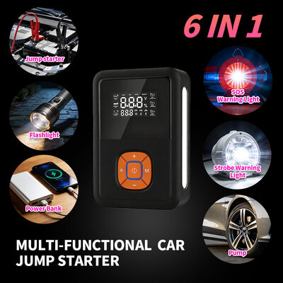 2400A Peak Current Jump Starter with 150 PSI Air Compressor and 6-in-1 Multi-Function Portable Power Bank