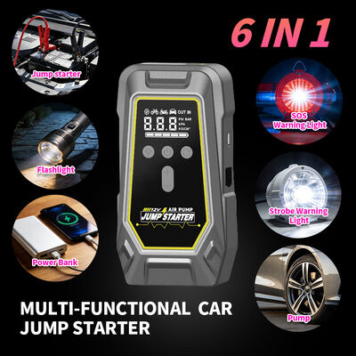 1000A Peak Current Car Jump Starter with 150PSI Air Compressor and 12000mAh Power Bank