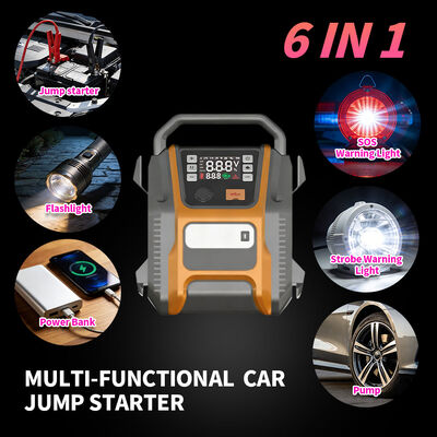 53600mAh Jump Starter with 150PSI Air Compressor and 6000A Peak Current for Emergency Power Pack