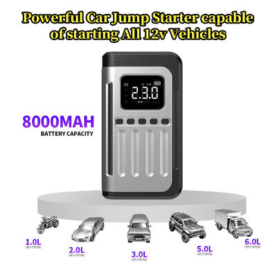 8000mAh Portable Car Emergency Jump Starter with Battery Power Supply and Charging Function