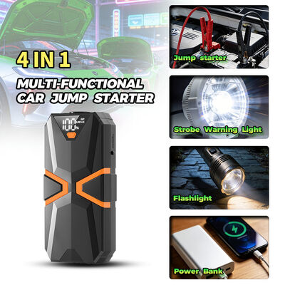 600A Peak Car Jump Starter with 8000mAh Power Bank and Integrated Air Pump