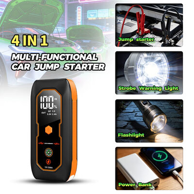 600A Peak Current 16000mAh Multi Functional Jump Starter with 12V Vehicle Compatibility and Portable Power Pack