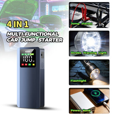 600A Peak Current Car Jump Starter with LED Emergency Light and 8000mAh Battery Capacity