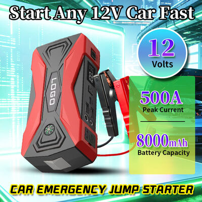 All-in-One 12V Auto Start System with Tire Inflator, 500A Peak Boost and Emergency Lighting