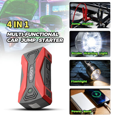 All-in-One 12V Auto Start System with Tire Inflator, 500A Peak Boost and Emergency Lighting