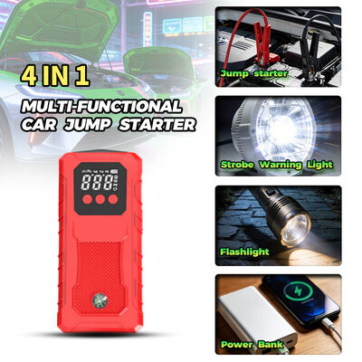 12V Compact Car Jump Starter Power Bank 500A Emergency Battery Booster with LED Flashlight