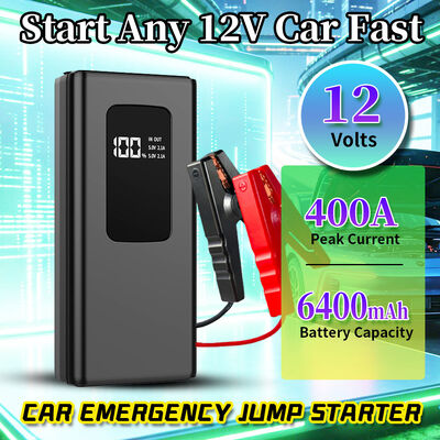 Compact 4-in-1 12V Car Emergency Jump Starter Power Bank