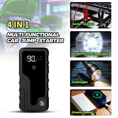 6400mAh Smart Digital Car Emergency Jump Starter with Air Compressor