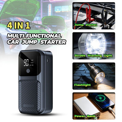 Portable 12000mAh Jump Starter 12V with 1000A Peak & Type-C Charging