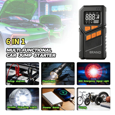 6-Function 1800A Peak Current Portable Battery Booster with 150PSI Air Pump for 12V Gas Vehicles