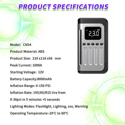 Portable 12V 8000mAh Jump Starter and Power Bank with Battery Booster Function