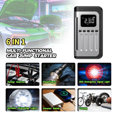 Portable 12V 8000mAh Jump Starter and Power Bank with Battery Booster Function