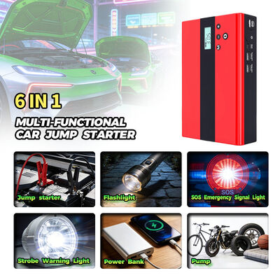 12000mAh 1000A Peak Current Multi Functional Jump Starter with 150 PSI Air Compressor and USB Charging