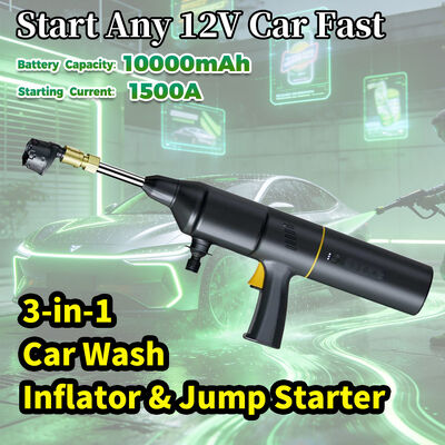 10000mAh Battery 1500A Peak Output 3-in-1 Multi Functional Jump Starter and Car Emergency Starter Kit