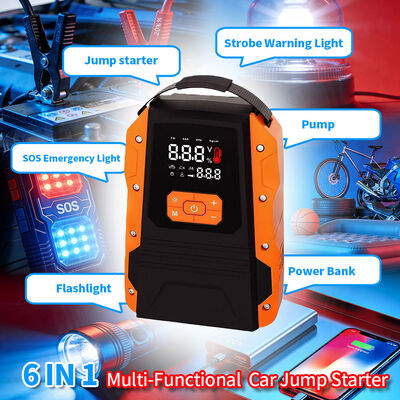 20000mAh 3000A Peak Current Multi Functional Jump Starter with 150PSI Air Compressor and Tire Pump