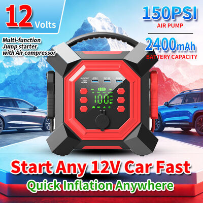 600A Peak Current Multi Functional Jump Starter with Built-In Air Pump and 16000mAh Battery