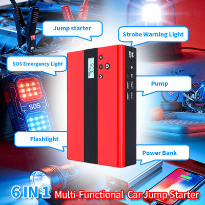 12000mAh High-Power Car Jump Starter with 1000A Peak Current and 150 PSI Tire Inflator Portable Power Bank