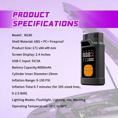 Multi-Function Car Jump Starter with Air Compressor and Power Bank