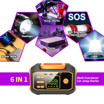 High-Capacity 24000mAh Car Jump Starter with 150 PSI Tire Inflator and 600A Peak Current