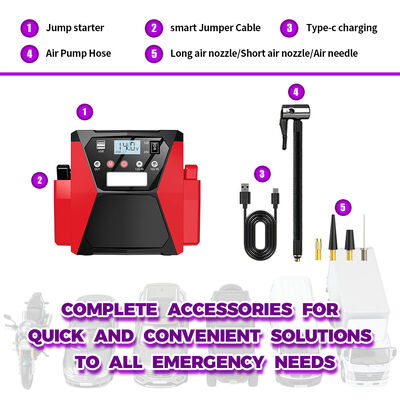 42000mAh 12V/24V Jump Starter with 150 PSI Air Compressor and Fast Charging USB Outputs