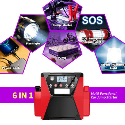 42000mAh 12V/24V Jump Starter with 150 PSI Air Compressor and Fast Charging USB Outputs