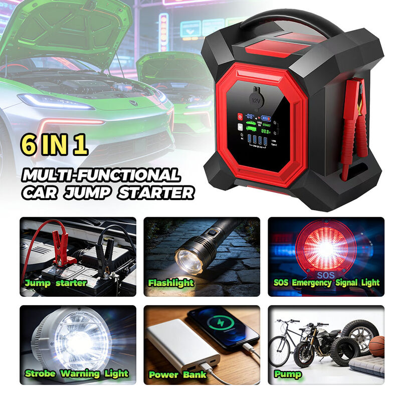 Portable 24V Engine Booster 64000mAh High-Power Jump Starter with Tire ...