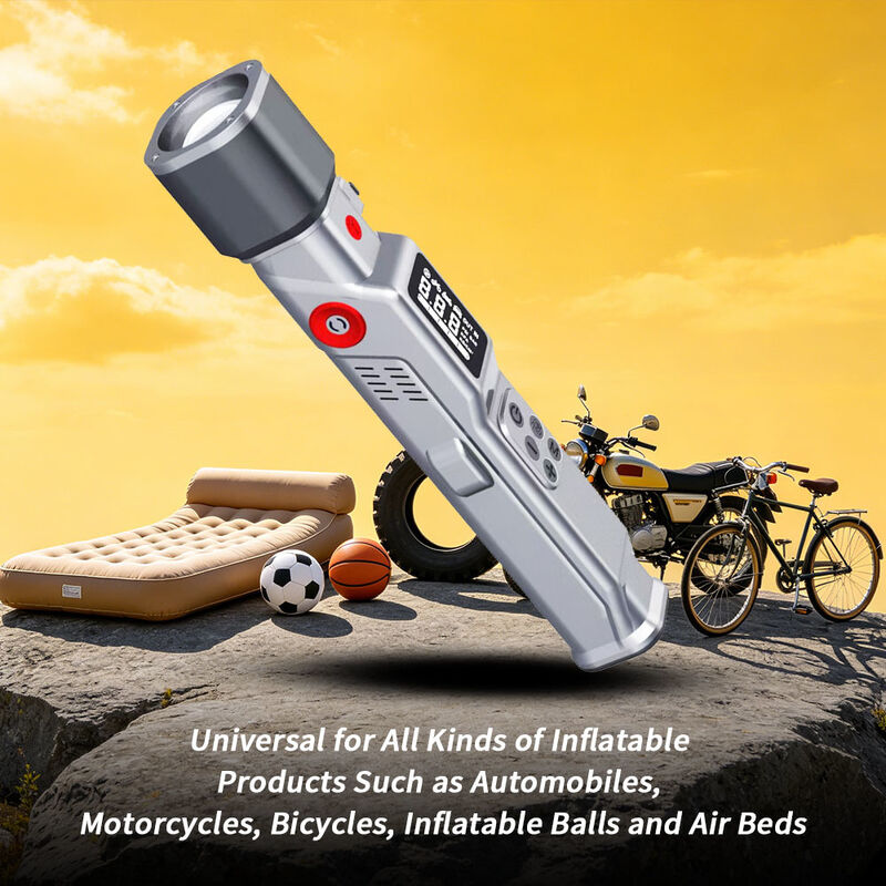 6000mAh Portable Air Compressor with Fast Inflation & LED Light