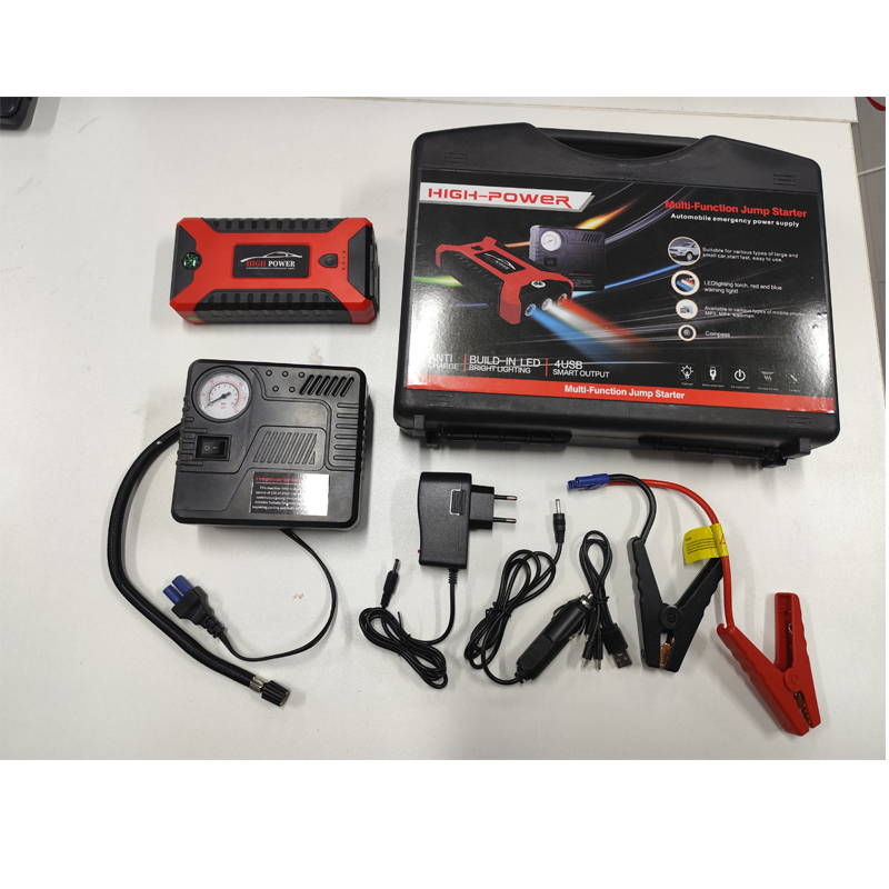 5400mAh Automobile 2 In 1 Jump Starter With Air Compressor 300A - 600A Portable Car Battery Charger Jump Starter