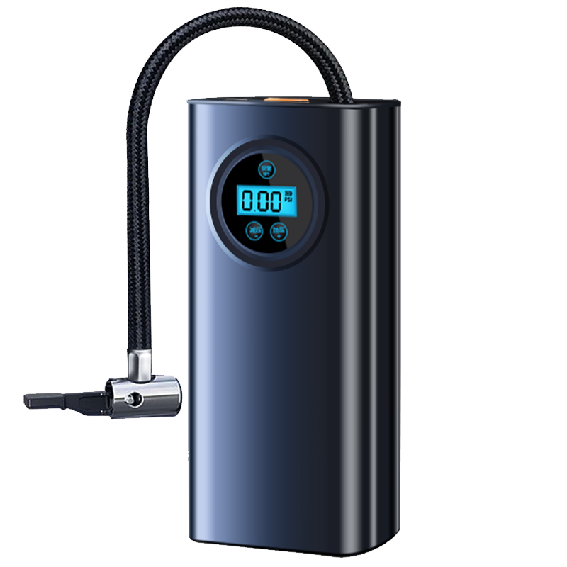 1500mAh Digital Tire Inflator Wireless Electric Car Battery Jump Starter Rechargeable Air Compressor With SOS Light