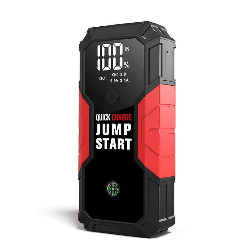ABS Portable Smart Car Jump Starter And Tire Inflator 600A Peak Power 5V Fast Charging