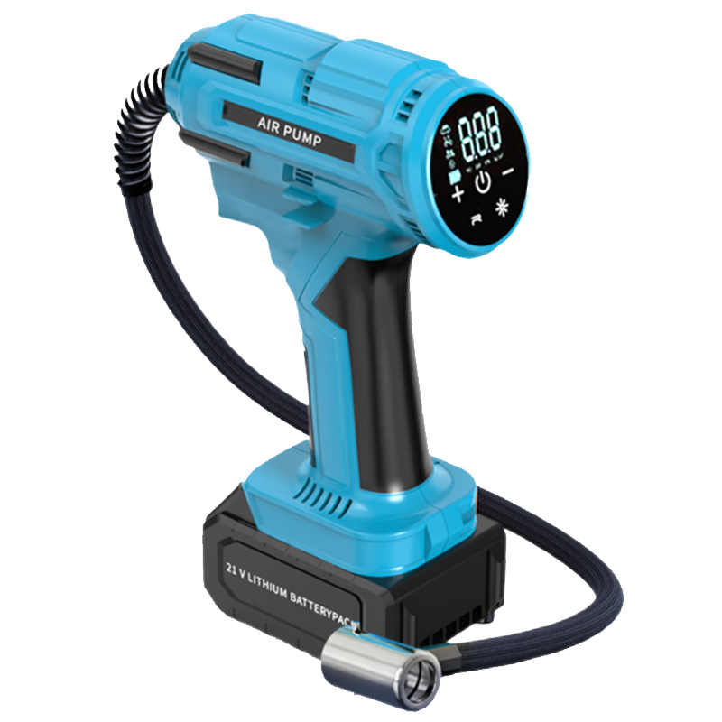 Battery Powered Portable Tire Inflator 0-150 PSI Wireless 12V  With Digital  Display Emergency Jump Starter