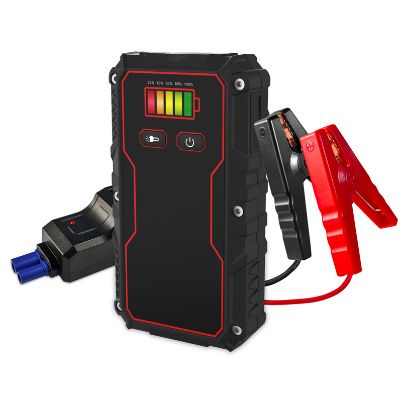 Car Battery Jump Starter 8000mAh 10000mAh 12V With Tire Inflator Power Bank Emergency Battery Jumper Pack