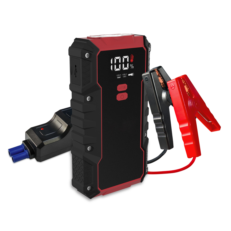 8000mAh 6000mAh Car Battery Jump Starter Power Bank 6 In 1 Jump Starter With Flashlight Air Pump Compressor