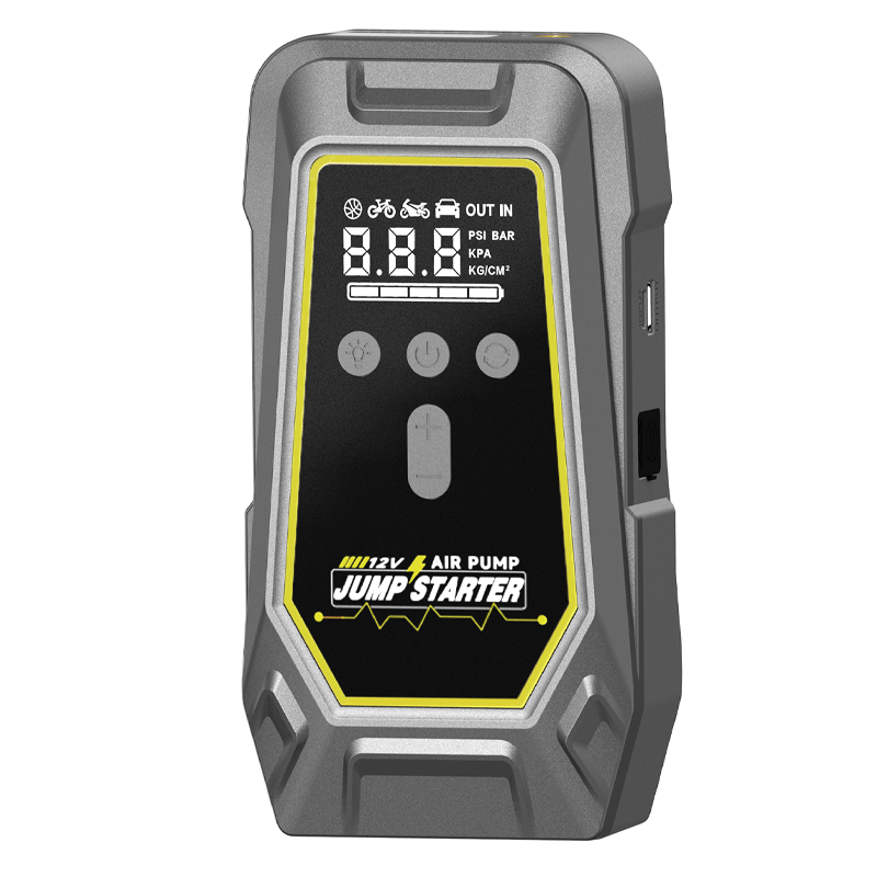 Intelligent Wireless Electric Air Pump Tire Inflator 8000mAh 10000mAh 12000mAh Emergency Car Jumper Starter