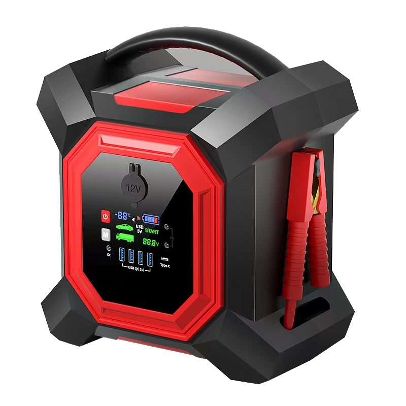 24V Truck Jump Starter 64000mAh Car Battery Booster Pack Portable Air Compressor Strong Clip Jump Starter