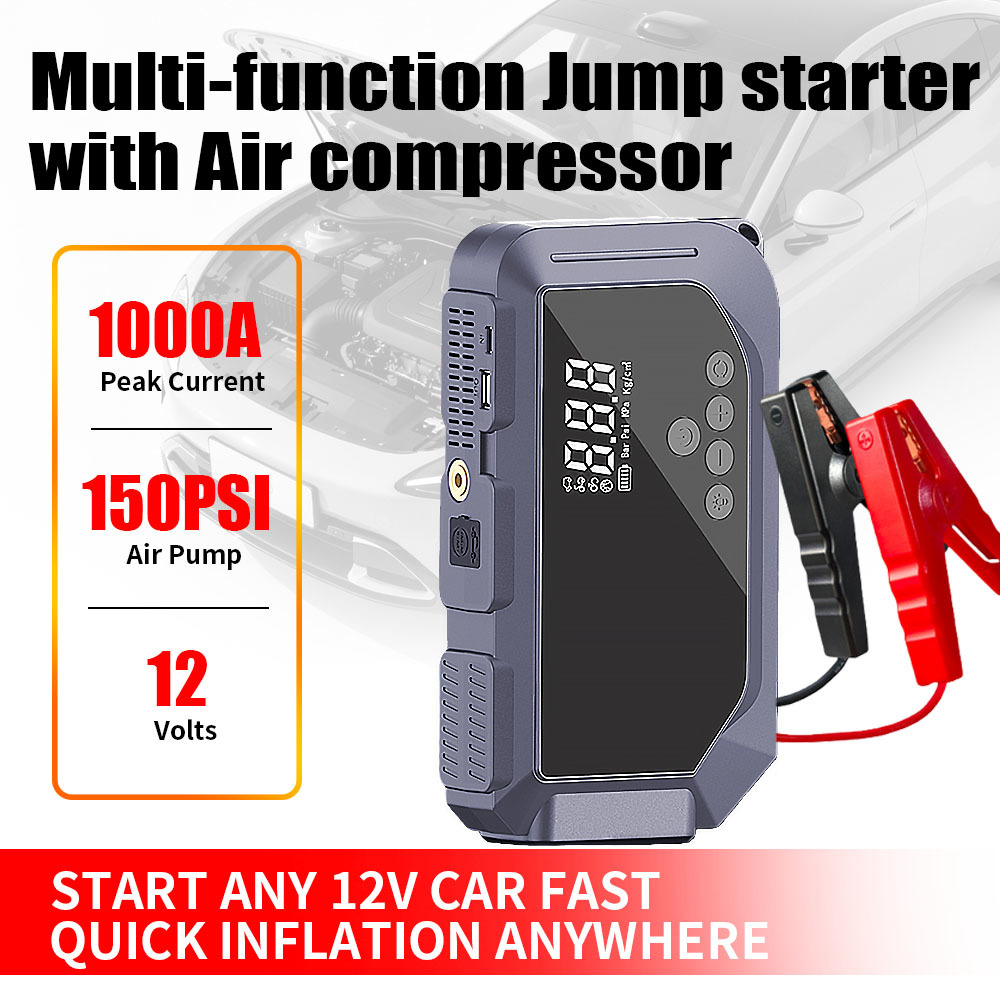 Multi Functional Portable  Automobile Car Jump Starter 6000mAh 8000mAh 10000mAh 12000mAh Emergency Car Jump Starter