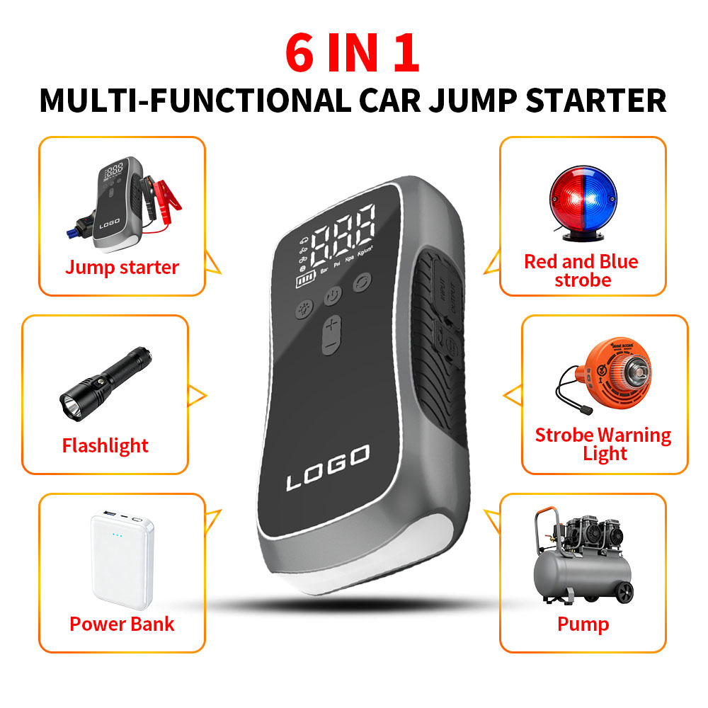 Multi Function Car Emergency Jump Starter 8000mAh 10000mAh 12000mAh 12V Vehicle Battery Jump Starter